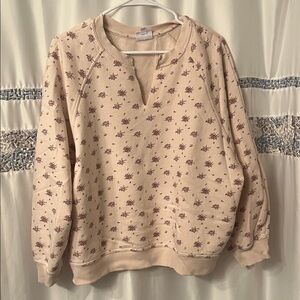 Urban Outfitters Cream Floral Women's Sweater
